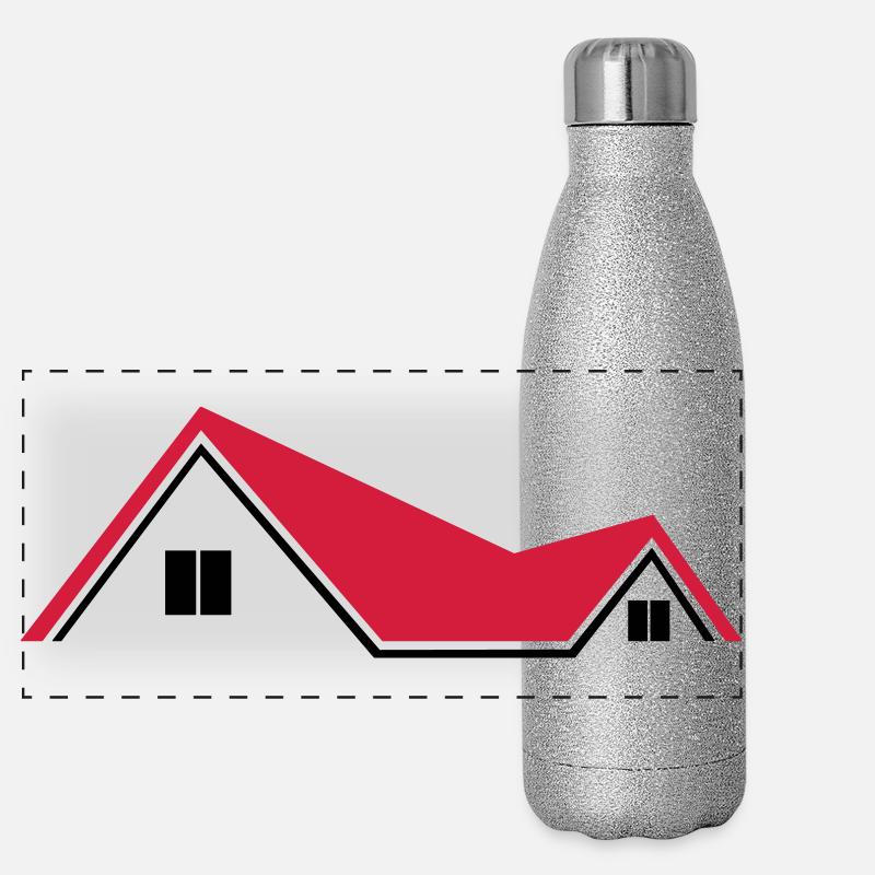 Haus Panorama Glitzer Isolierflasche 500 ml