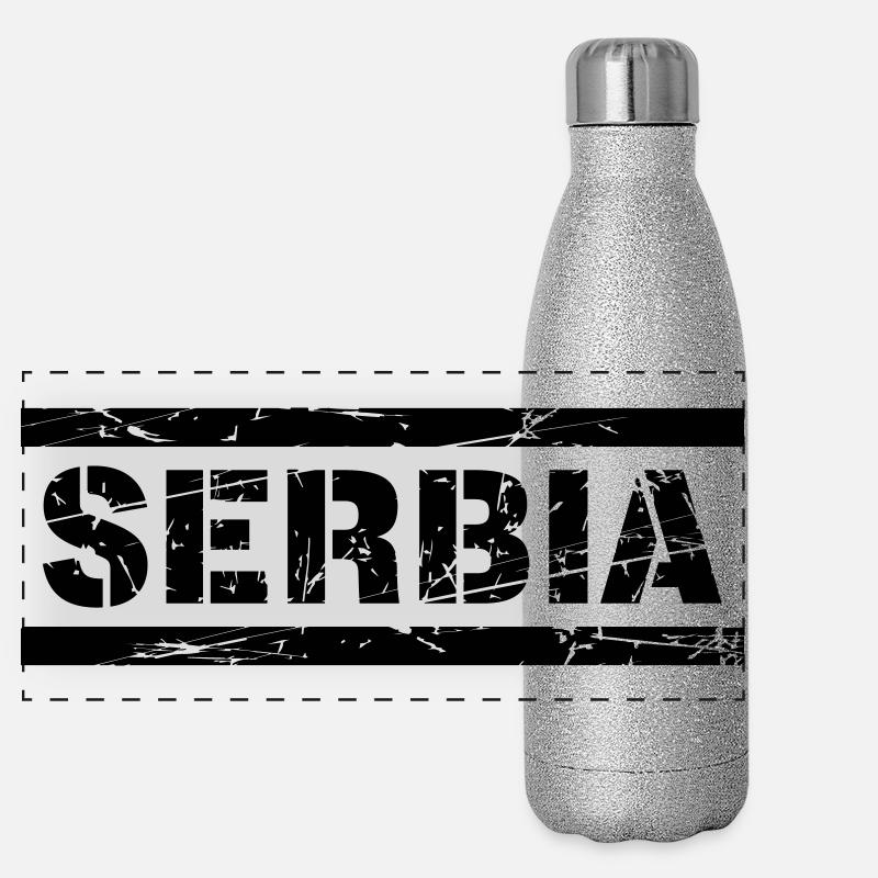 Serbia Panoramic Glitter Thermal Bottle 500 ml
