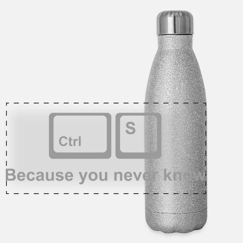 Ctrl S Shirt – Save It Nerd Humor for Developers Panorama Glitzer Isolierflasche 500 ml