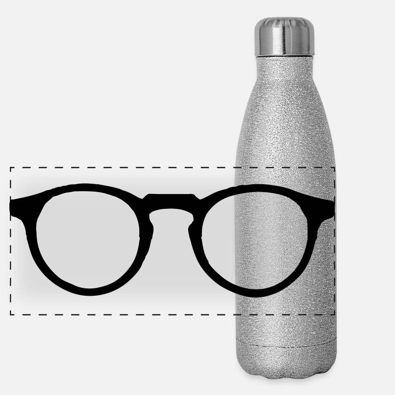 Brille Panorama Glitzer Isolierflasche 500 ml
