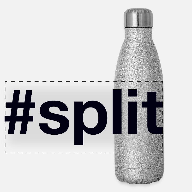 Split Hrvatska Croatia Kroatien Hashtag Panoramic Glitter Thermal Bottle 500 ml