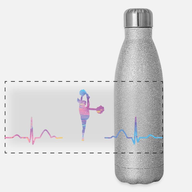 Cheerleader Cheer Mom Cheerleading Panoramic Glitter Thermal Bottle 500 ml