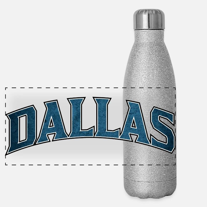 Dallas Arc Blue Vintage Gourde isotherme panoramique pailletée 500 ml