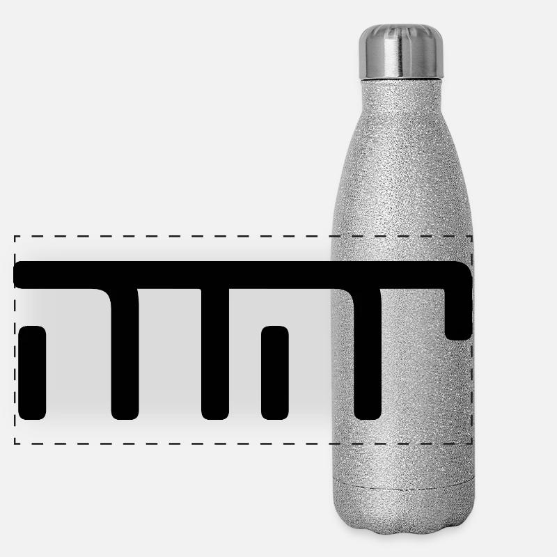 JHWH Strang schwarz Panorama Glitzer Isolierflasche 500 ml