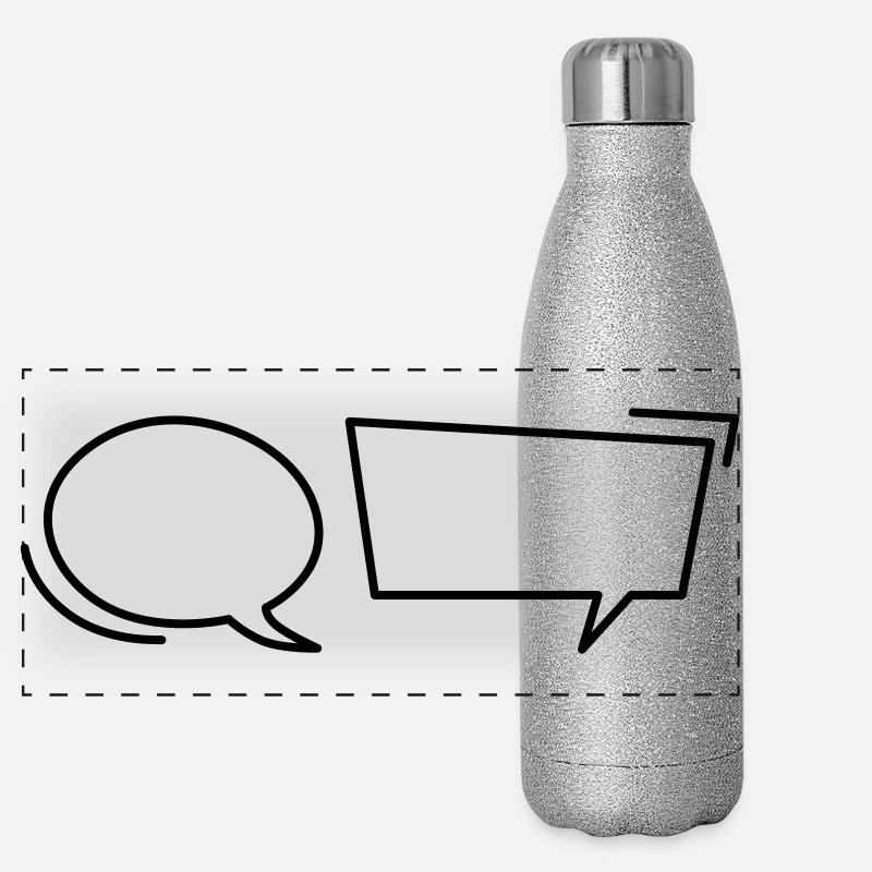 Bulles de bande dessinée Gourde isotherme panoramique pailletée 500 ml