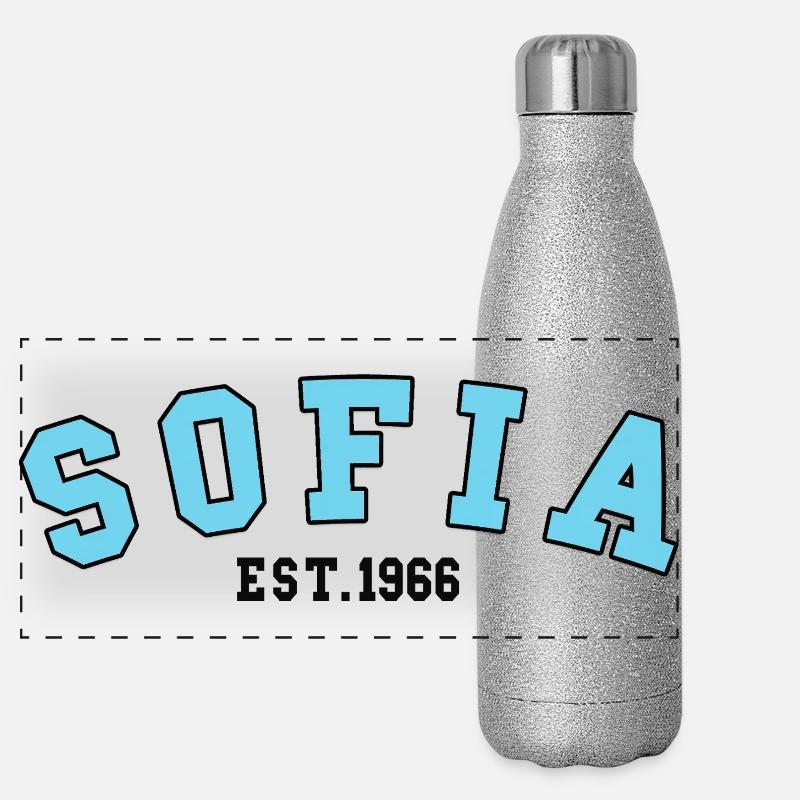 Sofia fondée en 1966 Gourde isotherme panoramique pailletée 500 ml