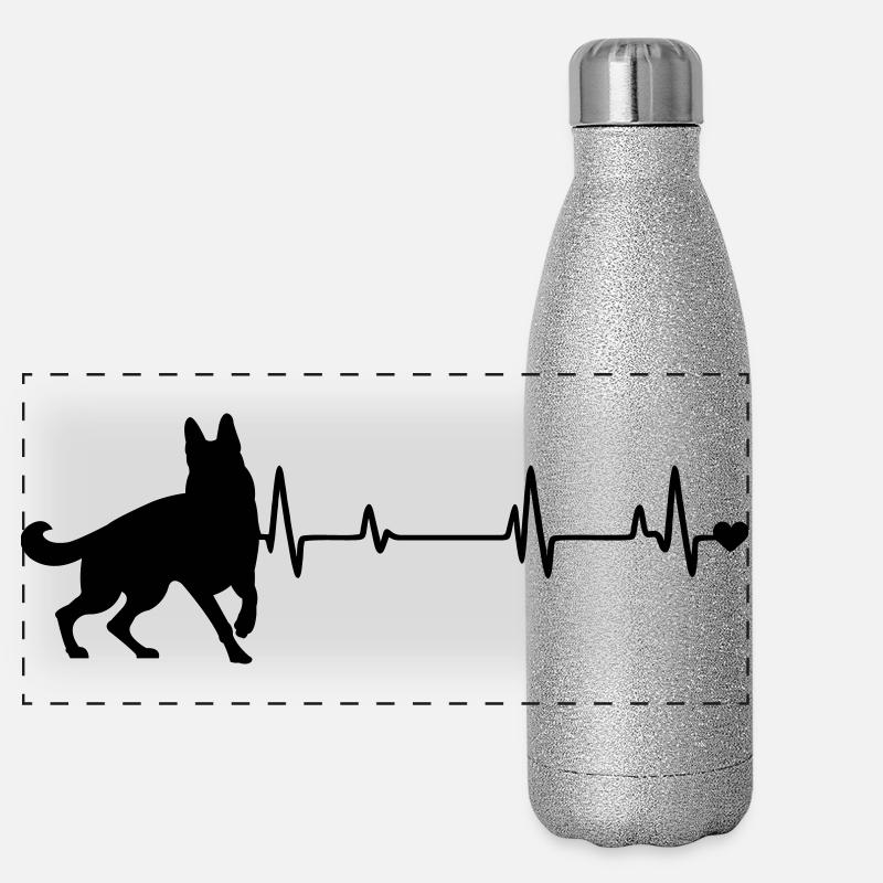 Hund Panorama Glitzer Isolierflasche 500 ml