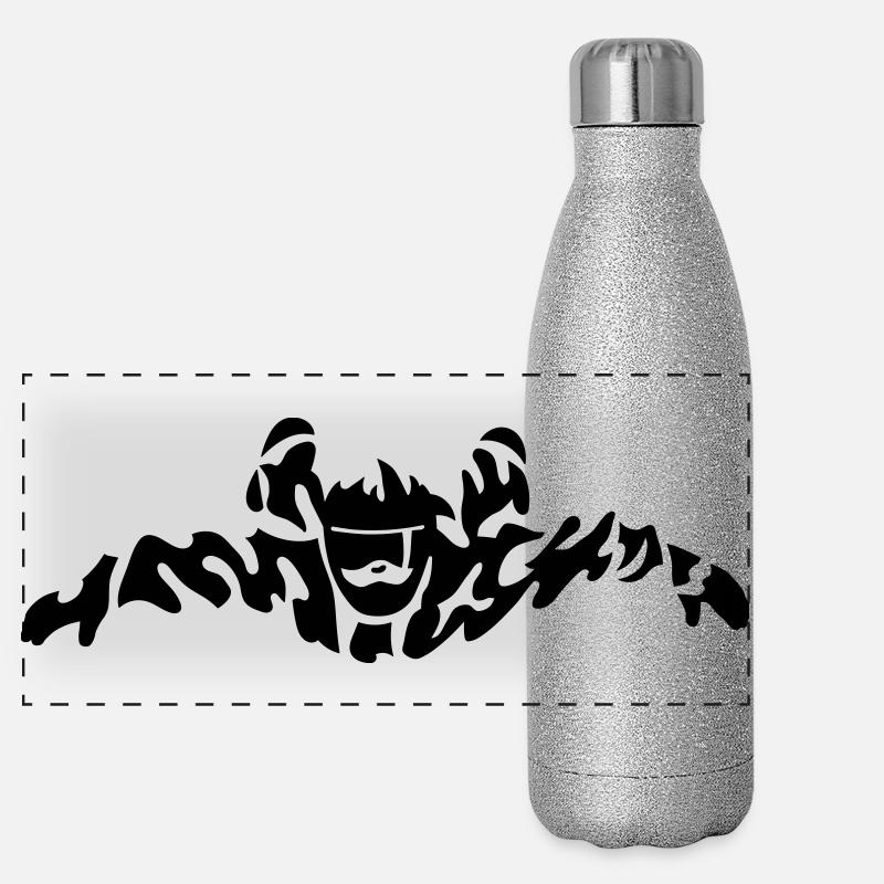 Skydiver Panorama Glitzer Isolierflasche 500 ml
