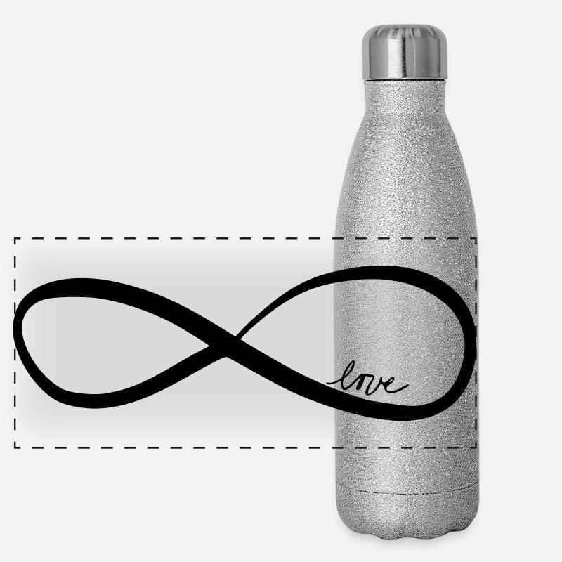 love forever Panorama Glitzer Isolierflasche 500 ml