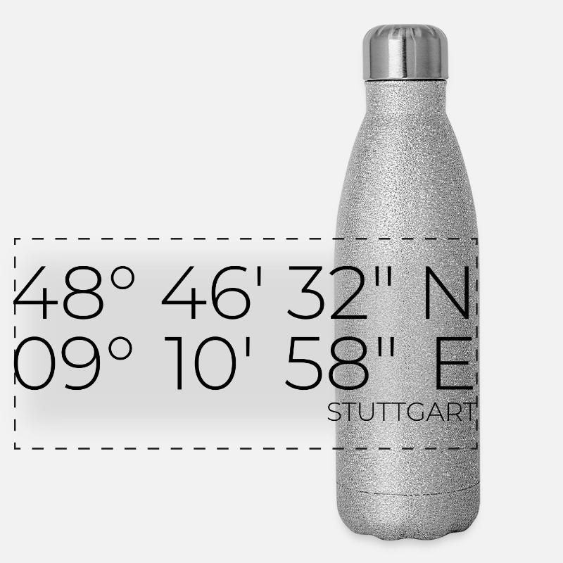 coordonnées Stuttgart Gourde isotherme panoramique pailletée 500 ml