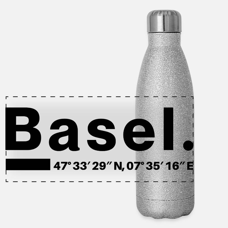 Basel Coordinates Panoramic Glitter Thermal Bottle 500 ml