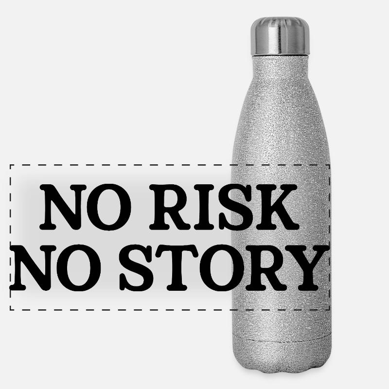 No Risk No Story Panorama Glitzer Isolierflasche 500 ml