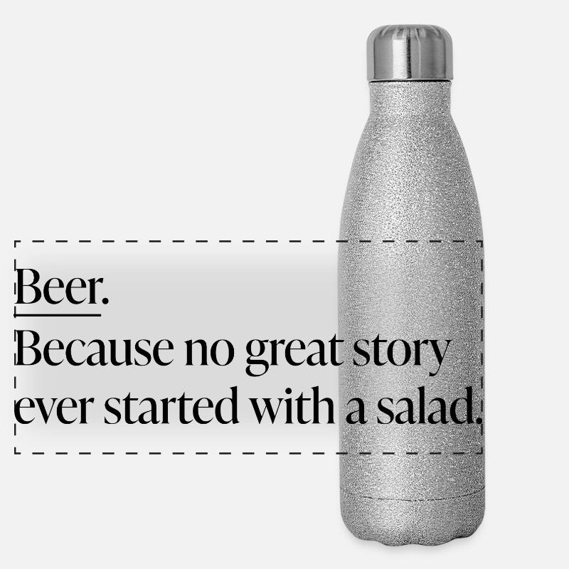 Beer Statement Shirt Panoramic Glitter Thermal Bottle 500 ml