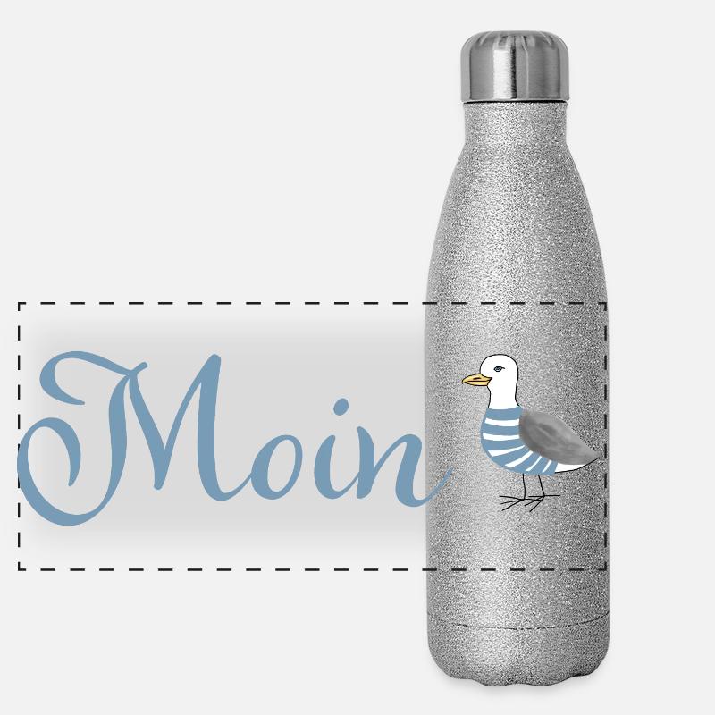 Moin Möwe Panorama Glitzer Isolierflasche 500 ml