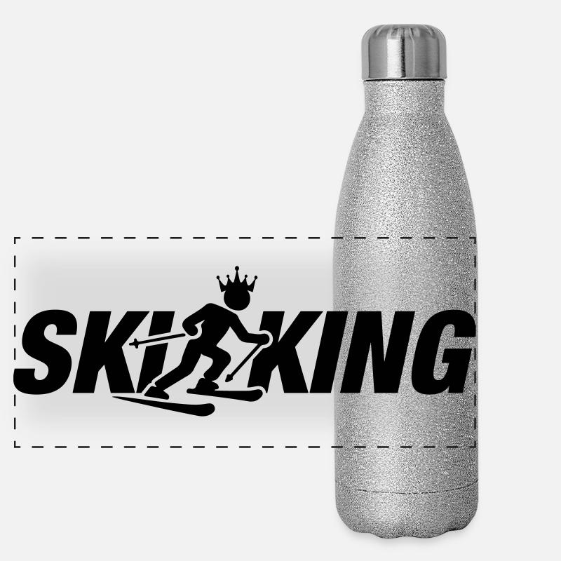Ski King Funny Panoramic Glitter Thermal Bottle 500 ml