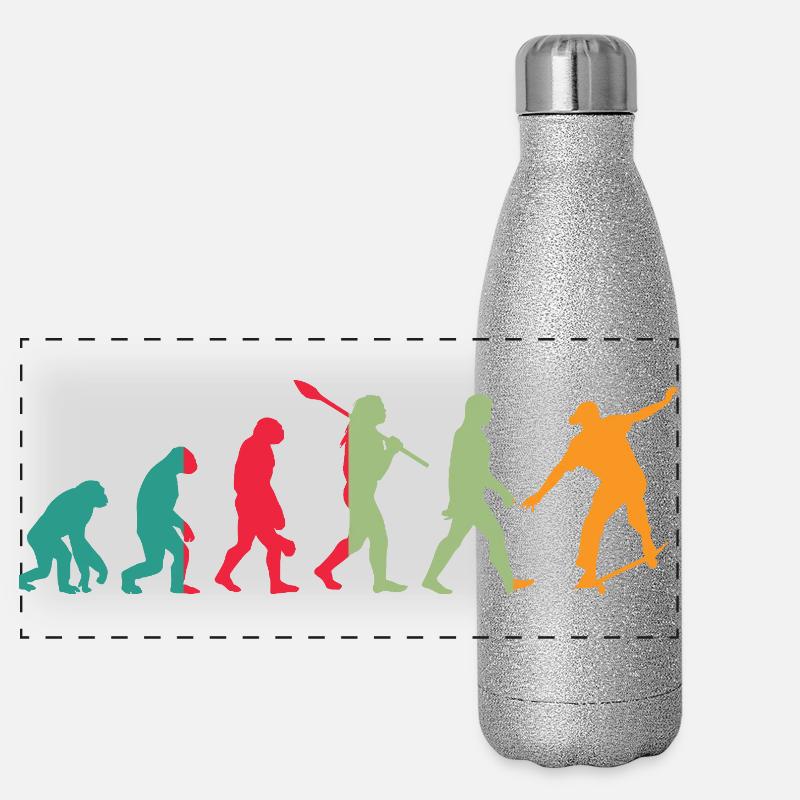 Evolution Skater Panorama Glitzer Isolierflasche 500 ml