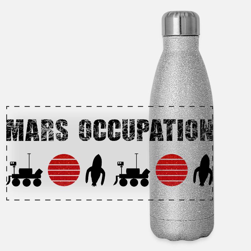 Double Mars Red Sun Constellation Panoramic Glitter Thermal Bottle 500 ml