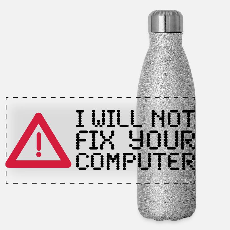 computer Panorama Glitzer Isolierflasche 500 ml