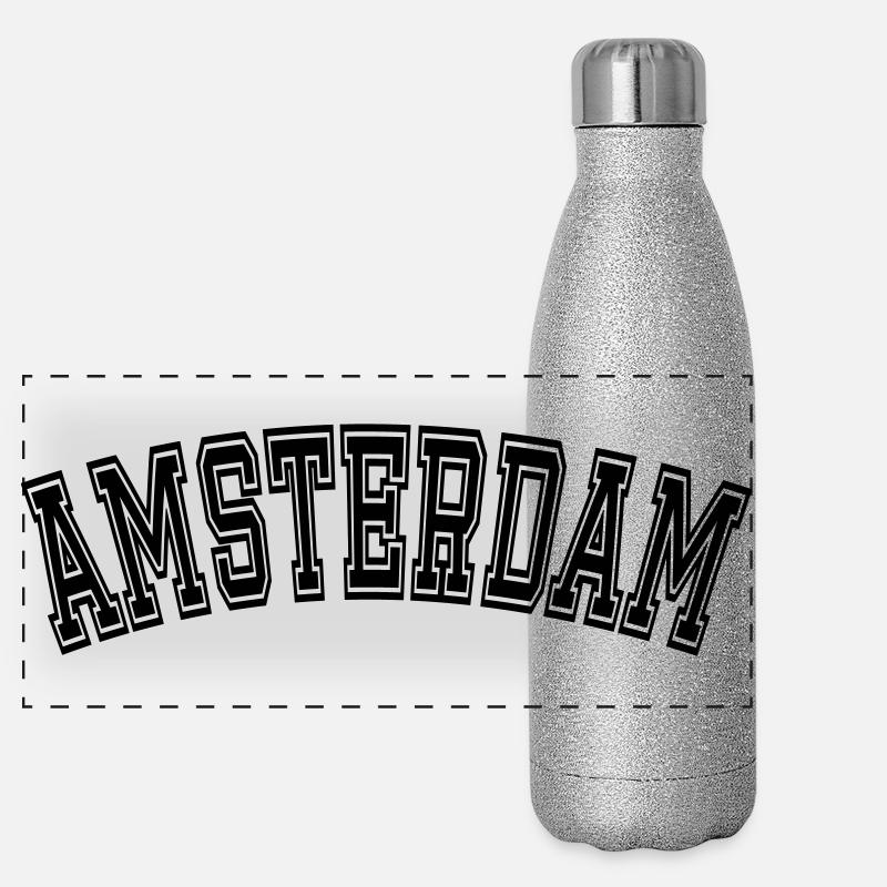 Conception AMSTERDAM Gourde isotherme panoramique pailletée 500 ml
