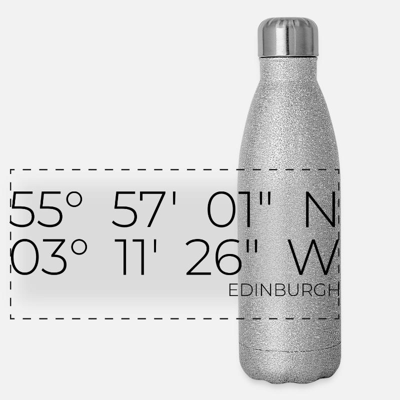 Coordinates: Edinburgh, Scotland Panoramic Glitter Thermal Bottle 500 ml