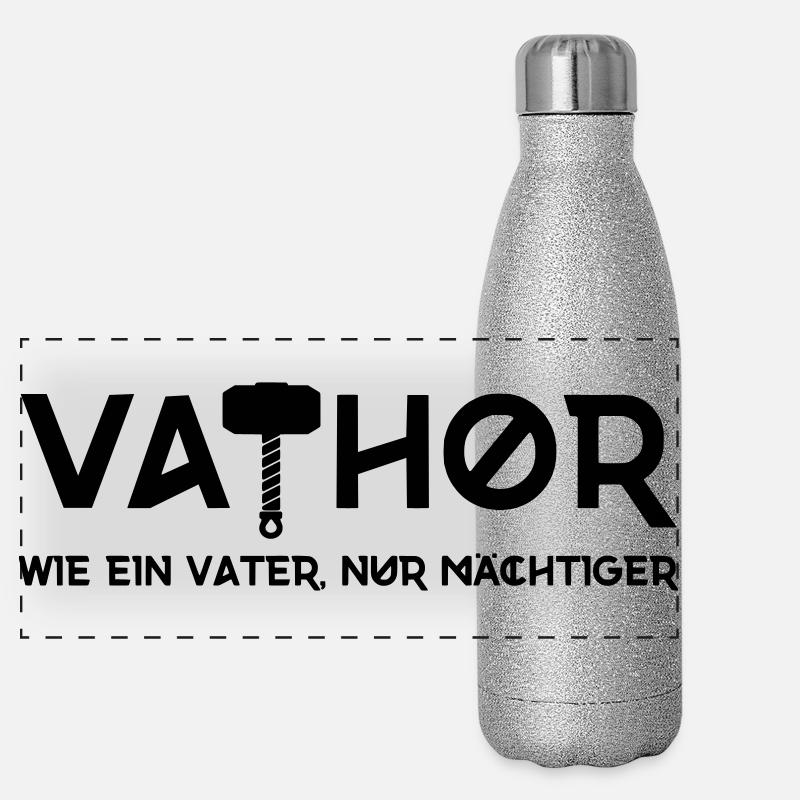 Vathor - Wie ein Vater, nur mächtiger Panorama Glitzer Isolierflasche 500 ml