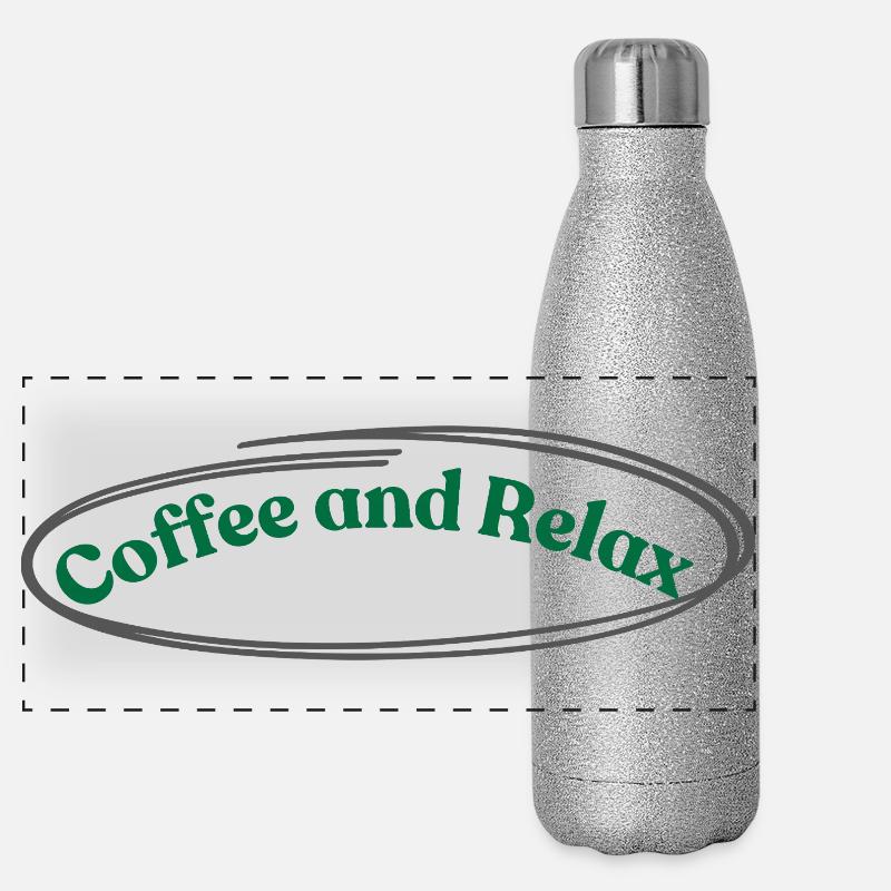 Coffee and relax Panorama Glitzer Isolierflasche 500 ml