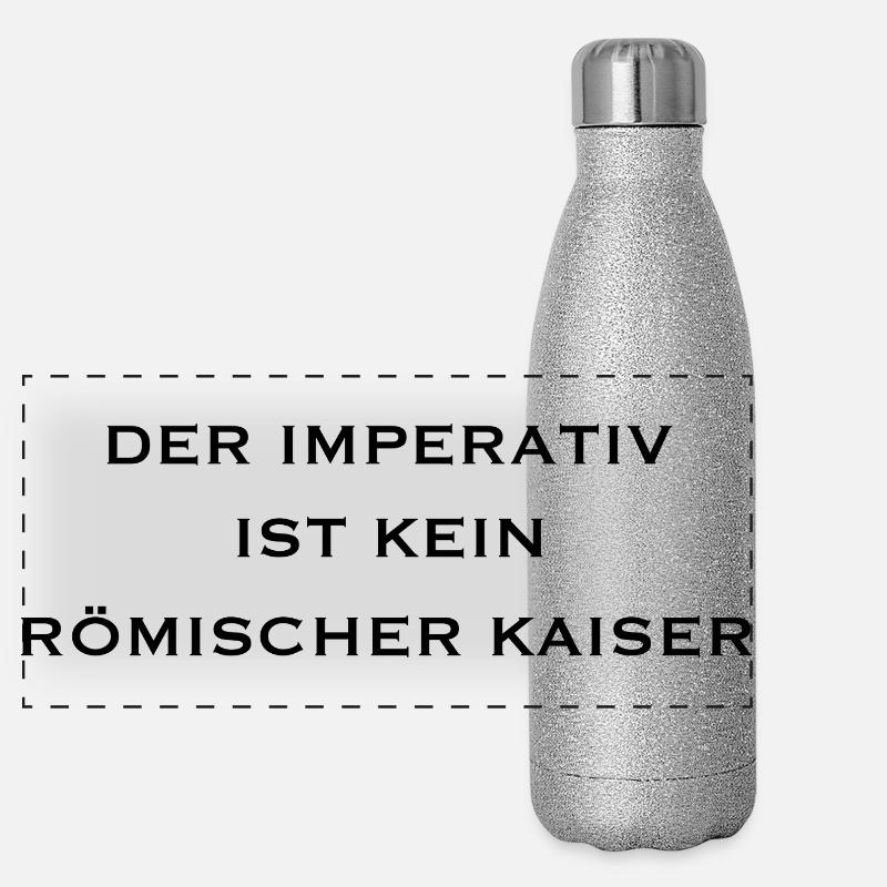 Grammatik Witz Panorama Glitzer Isolierflasche 500 ml