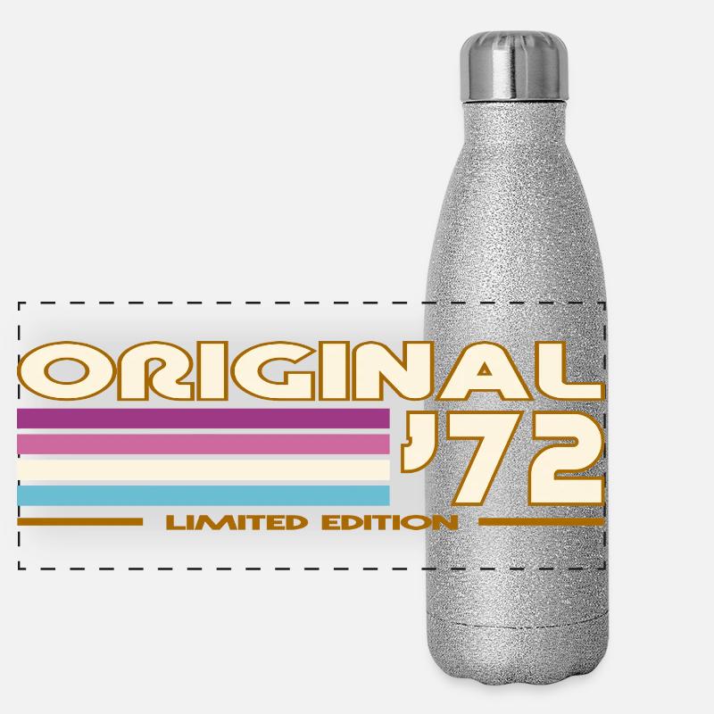 Rayures rétro multicolores 72 Gourde isotherme panoramique pailletée 500 ml