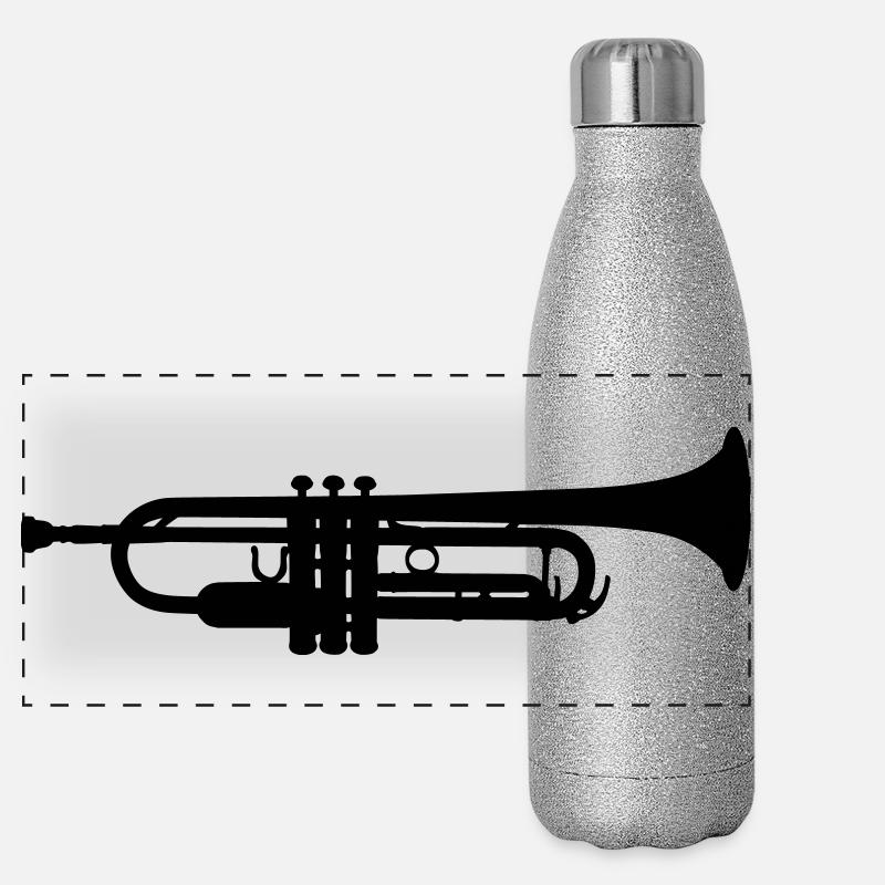 Trompete Panorama Glitzer Isolierflasche 500 ml