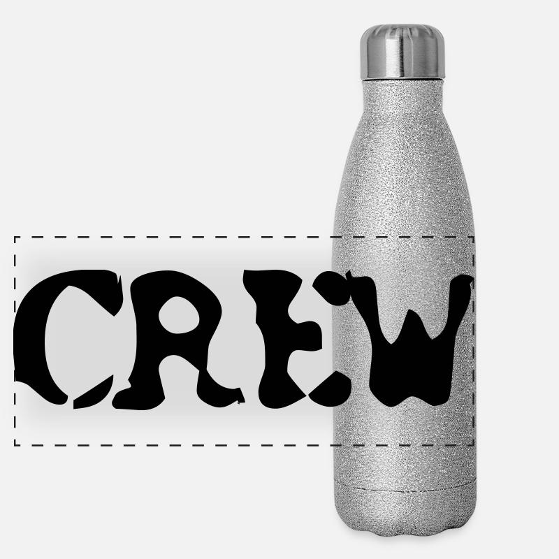 CREW - Panoramic Glitter Thermal Bottle 500 ml - silver glitter