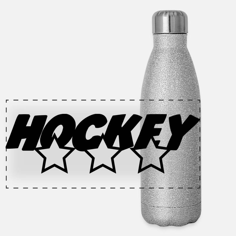 Hockey Panorama Glitzer Isolierflasche 500 ml