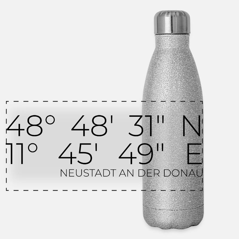 Coordinates Neustadt an der Donau Panoramic Glitter Thermal Bottle 500 ml