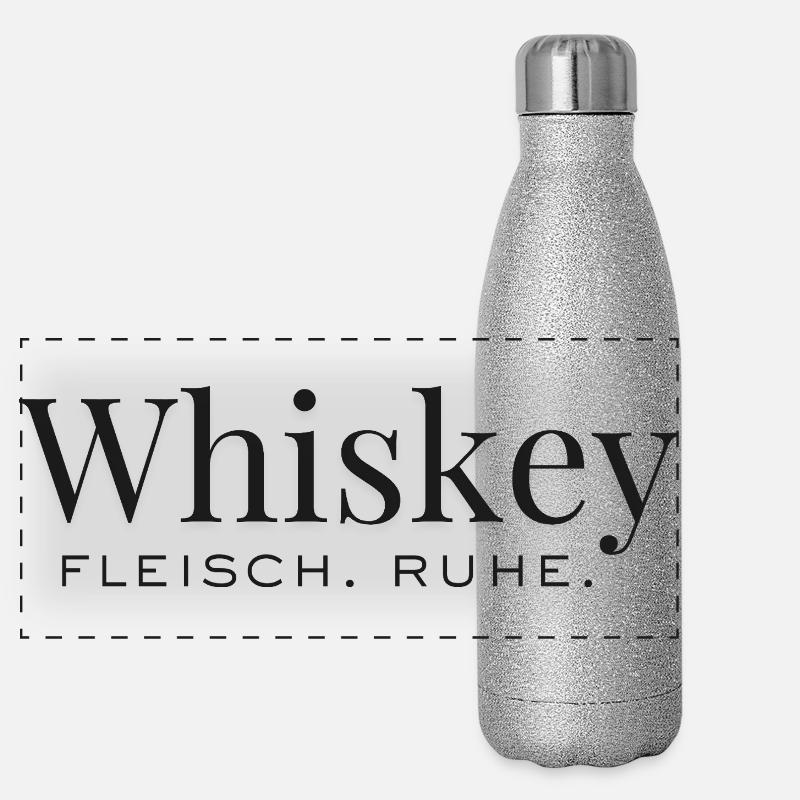 Rustic Whiskey Design Panorama Glitzer Isolierflasche 500 ml