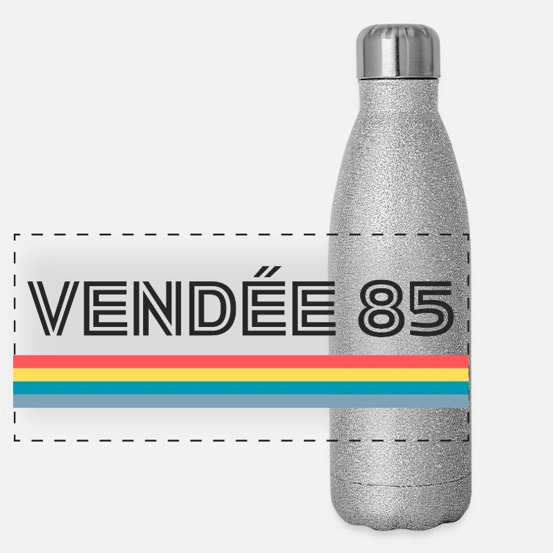 Vendée 85 T-Shirt Humorgeschenk Panorama Glitzer Isolierflasche 500 ml