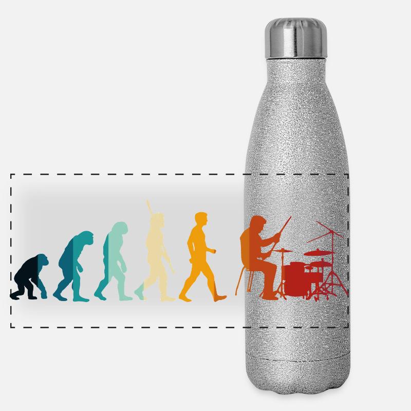 Evolution der Batterie Panorama Glitzer Isolierflasche 500 ml