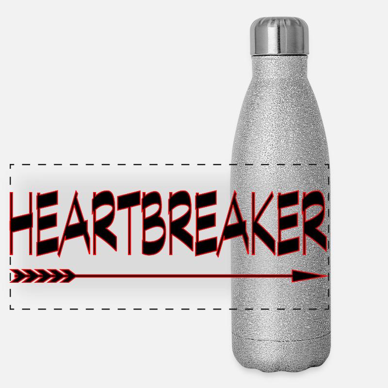 Neon-Herzbrecher Panorama Glitzer Isolierflasche 500 ml