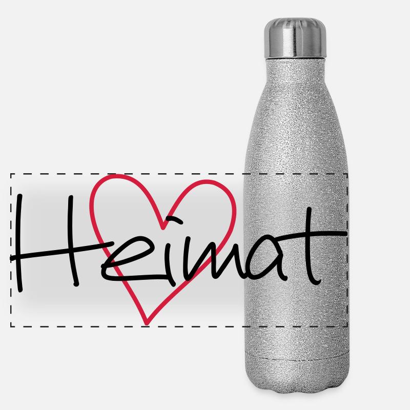 Heimat Herz Panorama Glitzer Isolierflasche 500 ml