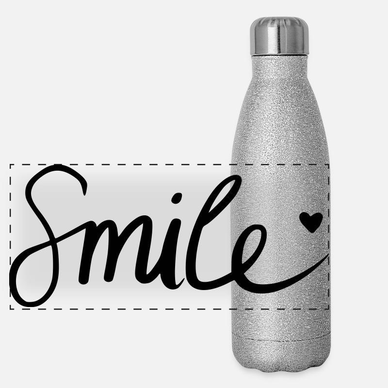 Smile! Panorama Glitzer Isolierflasche 500 ml