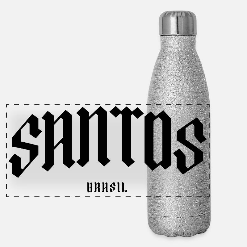 Conception Blackletter de Santos Brasil Gourde isotherme panoramique pailletée 500 ml