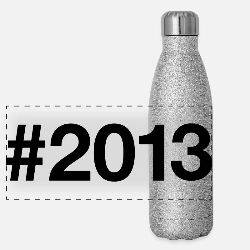 2013 Né 13 ans 13e anniversaire Gourde isotherme panoramique pailletée 500 ml
