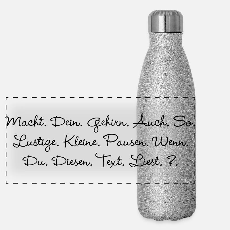 Puissance. La vôtre. Cerveau. Comme bien. Gourde isotherme panoramique pailletée 500 ml