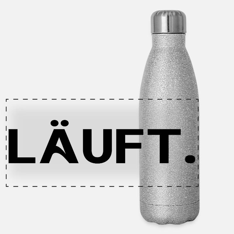 Courir. Déclaration minimale indiquant la tendance sociale Gourde isotherme panoramique pailletée 500 ml