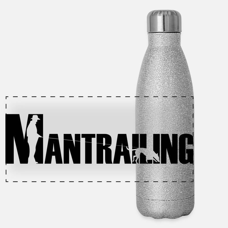 Mantrailing Malinois / German Shepherd Panoramic Glitter Thermal Bottle 500 ml