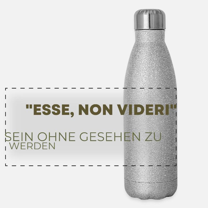 Esse non videri - Sein ohne gesehen zu werden Panorama Glitzer Isolierflasche 500 ml