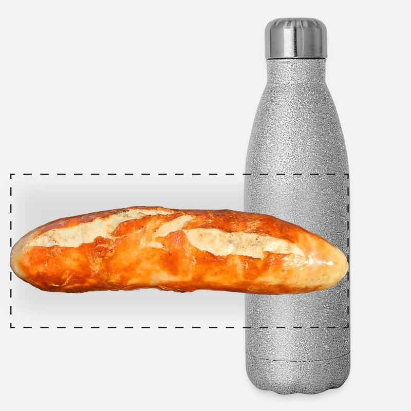 Bratwurst Panorama Glitzer Isolierflasche 500 ml