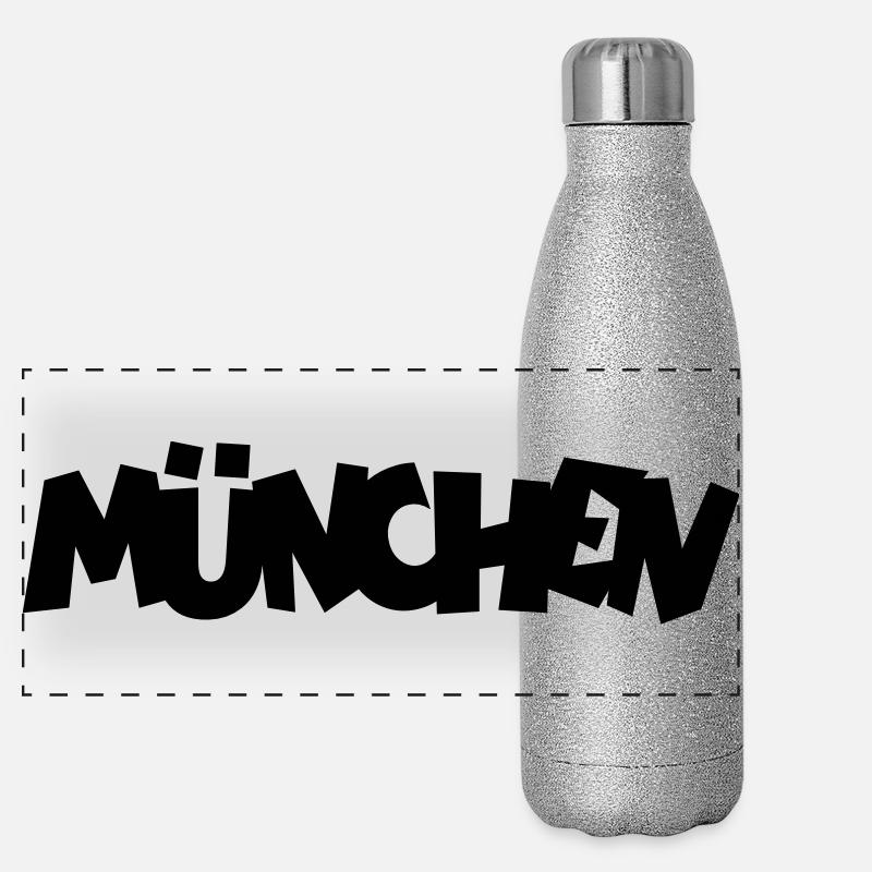 München Panorama Glitzer Isolierflasche 500 ml