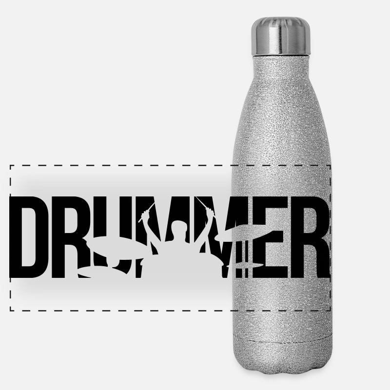 Schlagzeuger Panorama Glitzer Isolierflasche 500 ml