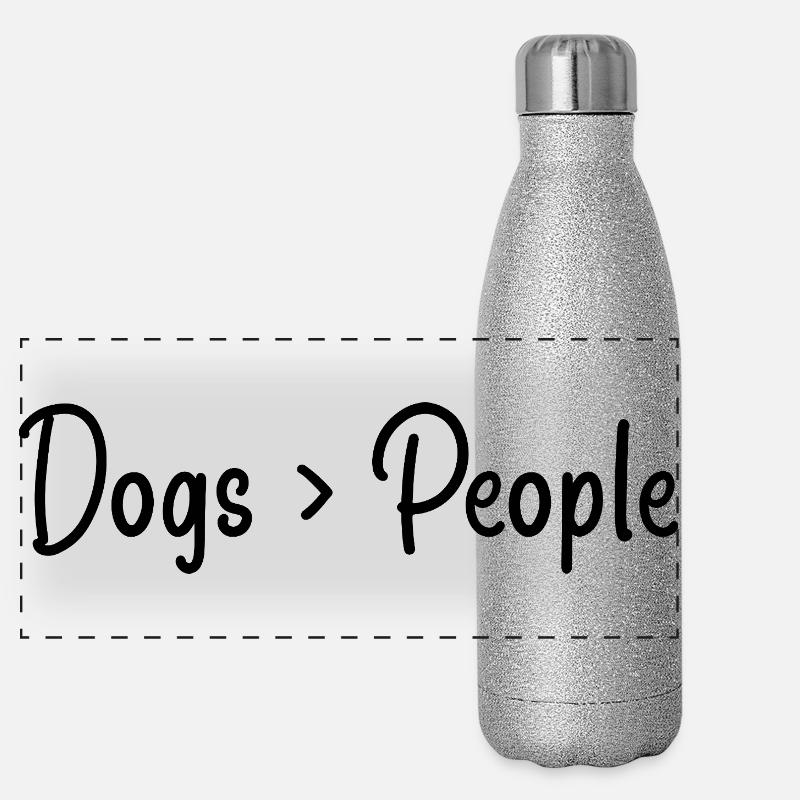 Amoureux des chiens Gourde isotherme panoramique pailletée 500 ml