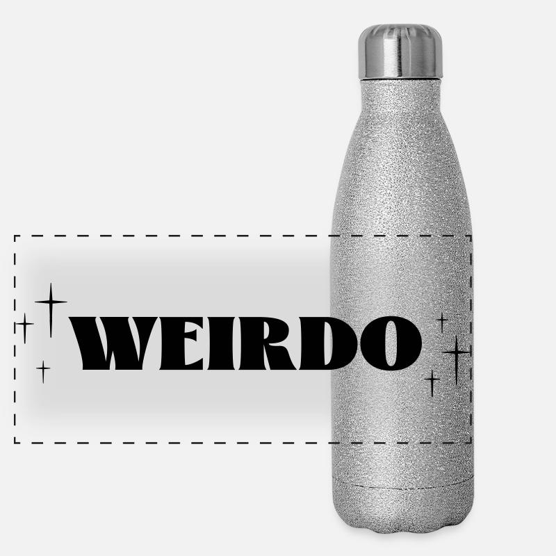 Weirdo Magic - Panorama Glitzer Isolierflasche 500 ml - Silber Glitzer
