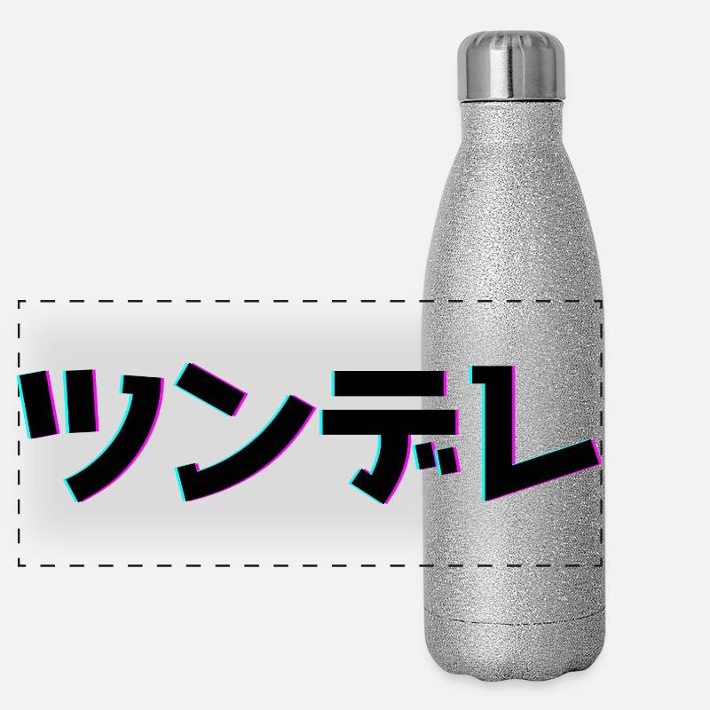 Tsundere Techno Design Gourde isotherme panoramique pailletée 500 ml